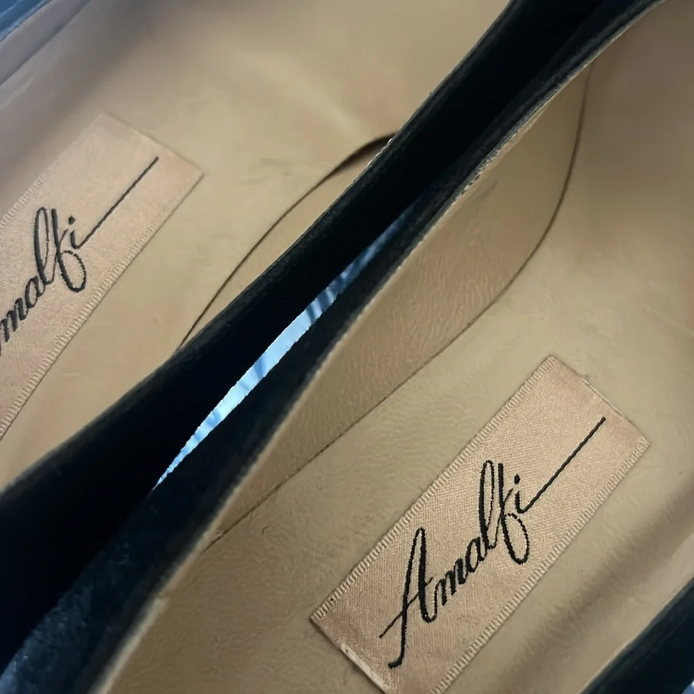 New Vintage Amalfi Monica Made in Italy Womens Pumps Black Suede - Picture 7 of 7